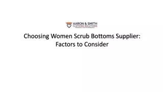 Women's Scrub Bottoms | Aaron & Smith