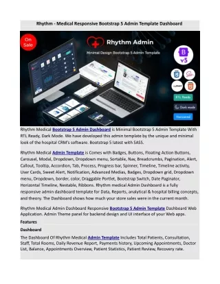 rhythm medical responsive bootstrap 5 admin