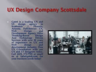 UX Design Company Scottsdale