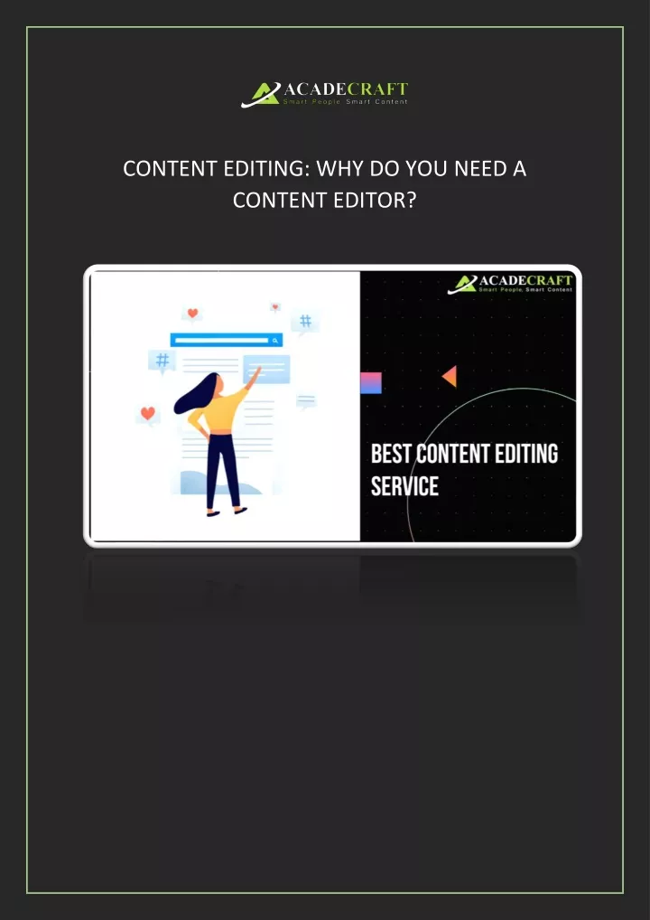 content editing why do you need a content editor