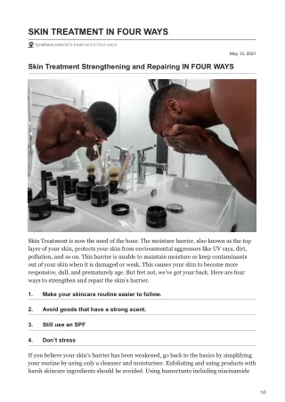 SKIN TREATMENT IN FOUR WAYS - Fyndhere.