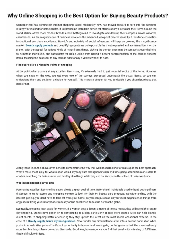 PPT Why Online Shopping is the Best Option for Buying Beauty Products