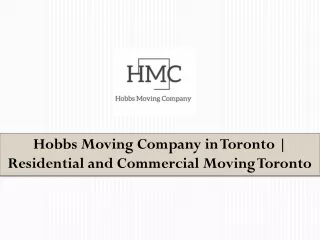 hobbs moving company in toronto residential
