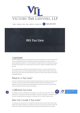 Irs lien