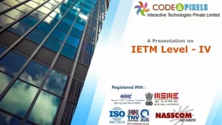 IETM Level IV - Interactive Electronic Technical Manuals / Code and Pixels