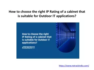 how to choose the right ip rating of a cabinet that is suitable for outdoor it applications