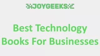 Best Technology Books For Businesses