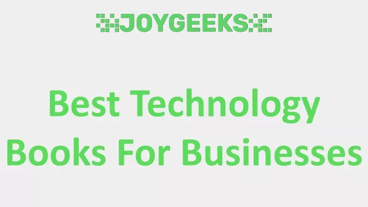 best technology books for businesses