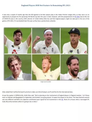 england players will not feature in remaining