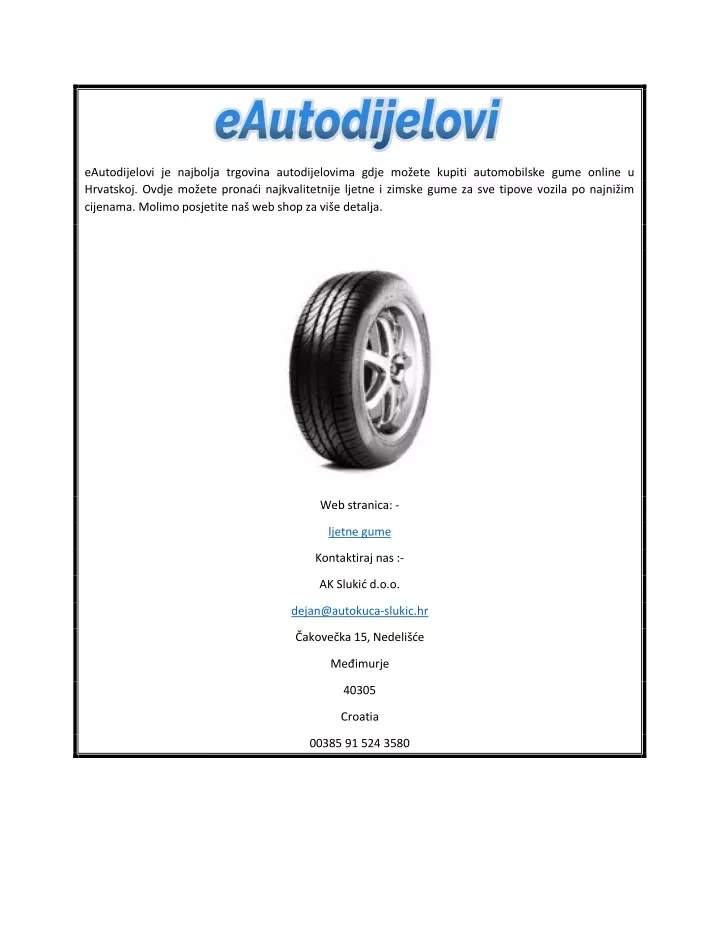 eautodijelovi je najbolja trgovina autodijelovima