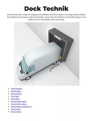 docktechnik offer a range of loading bay dock