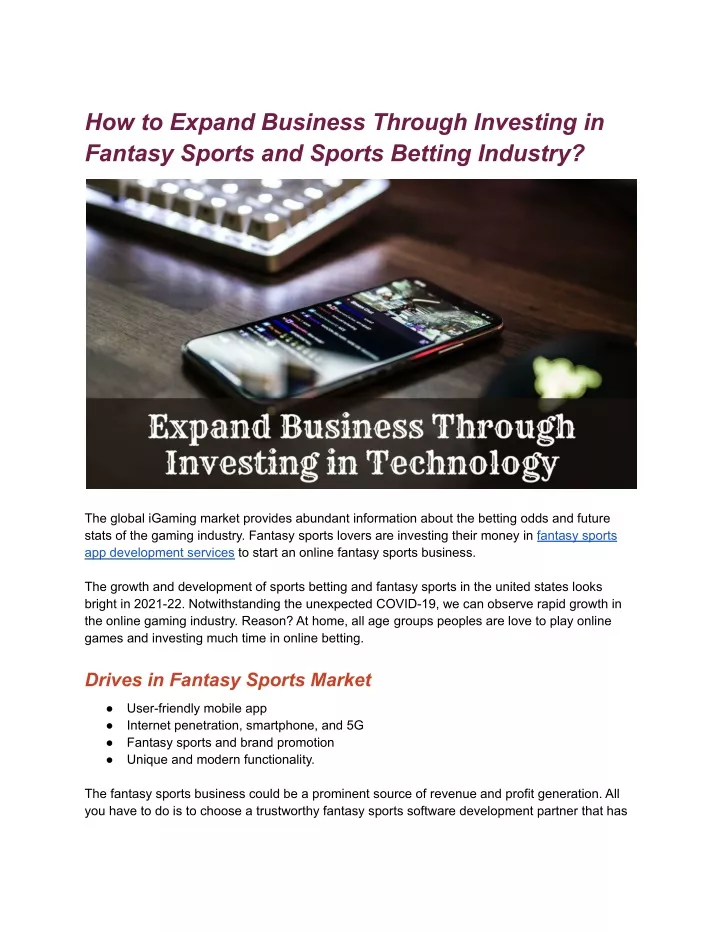 how to expand business through investing