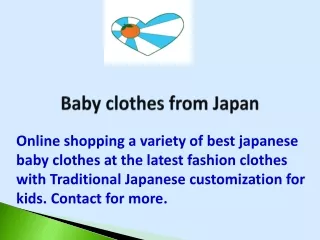 Baby clothes from Japan
