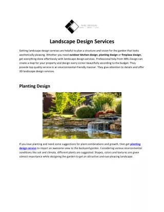 landscape design services