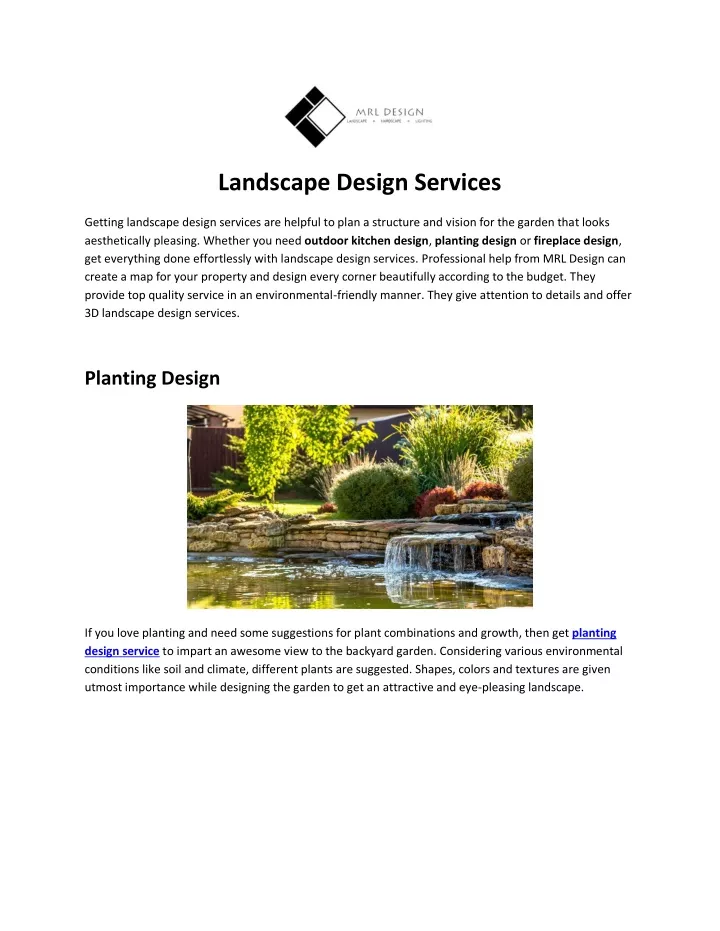 landscape design services