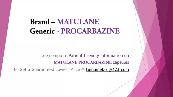 brand matulane generic procarbazine