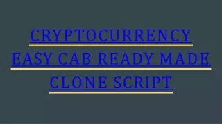 Easy Cab Booking Clone Script - CryptoCurrency Integrations