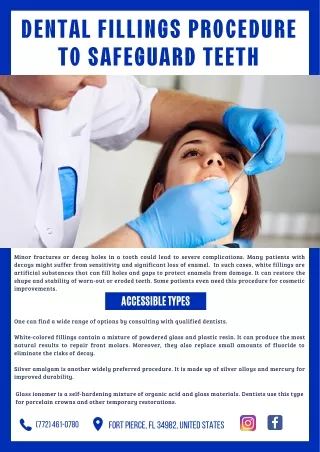 Dental Fillings Procedure To Safeguard Teeth