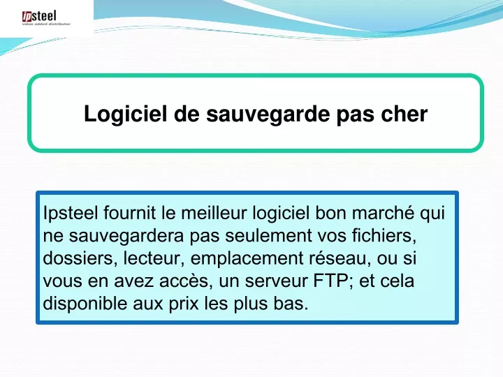 logiciel de sauvegarde pas cher