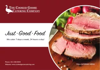 Cooked Goose Catering Menu