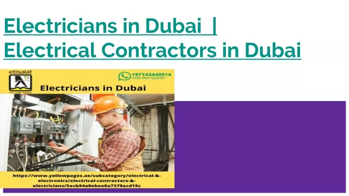 electricians in dubai electrical contractors in dubai