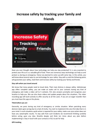 Increase safety by tracking your family and friends (Article9)