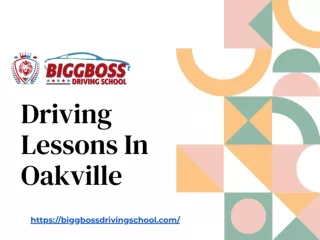 Driving Lessons in Oakville