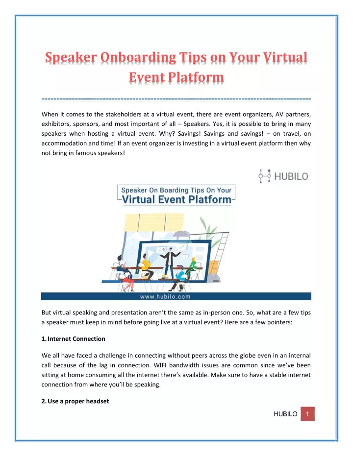 speaker onboarding tips on your virtual event