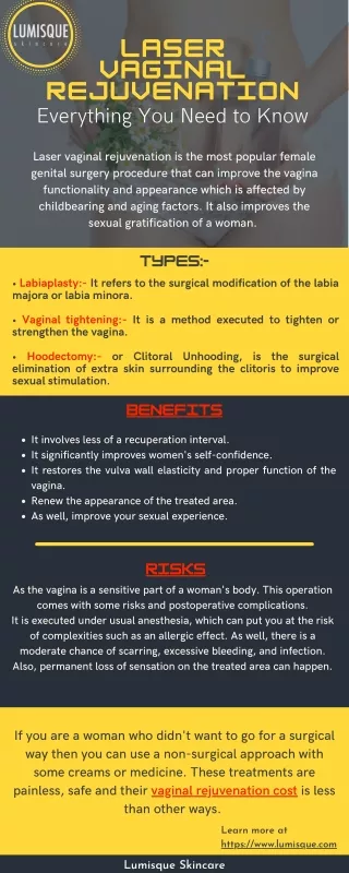 Laser vaginal rejuvenation - Everything You Need to Know