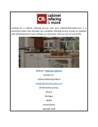 Refacing Cabinets | Cabinetrefacingmi.com