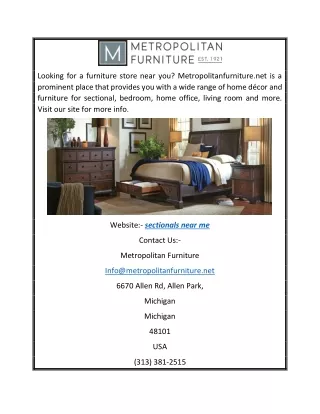 Sectionals Near Me | Metropolitanfurniture.net