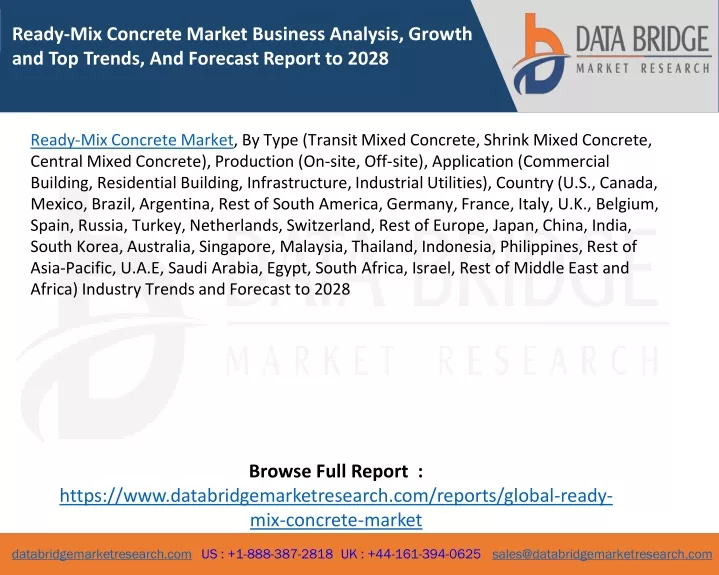 ready mix concrete market business analysis