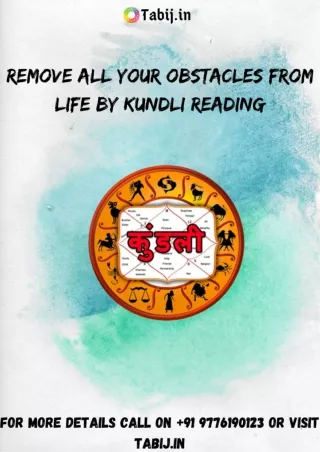Remove All your Obstacles from Life by Kundli Reading