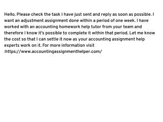 Accounting Assignment Help
