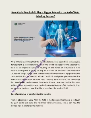 how could medical ai play a bigger role with