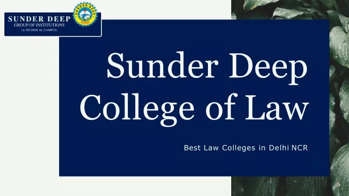 sunder deep college of law