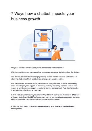 7 ways how a chatbot impacts your business growth