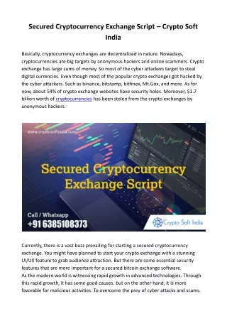 secured cryptocurrency exchange script crypto