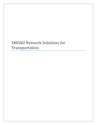 SMOAD Networks Solutions for Transportation