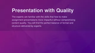 presentation with quality the experts