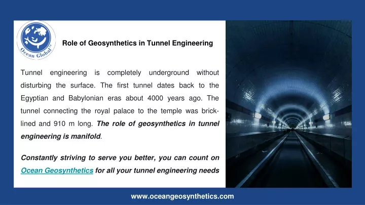role of geosynthetics in tunnel engineering