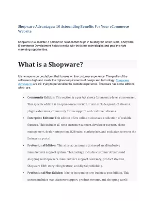 shopware advantages 10 astounding benefits