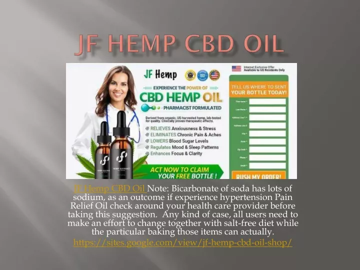 jf hemp cbd oil note bicarbonate of soda has lots