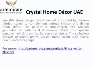 artemirate Crystal Home Décor UAE