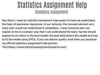 Statistics Assignment Help