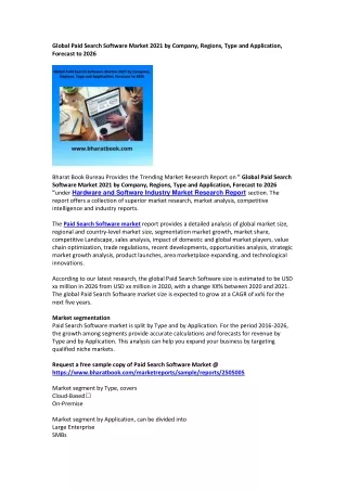global paid search software market 2021