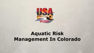 Aquatic Risk Management In Colorado