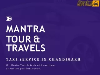 What Is TAXI SERVICE IN CHANDIGARH and How Does It Work