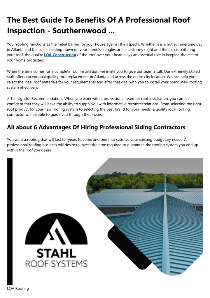 the best guide to benefits of a professional roof