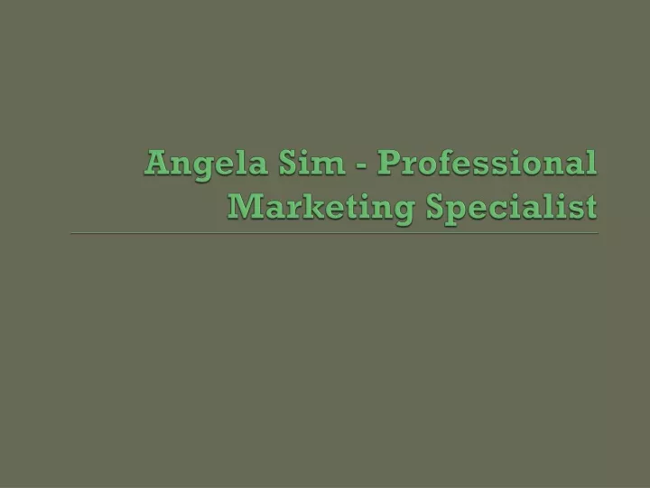 angela sim professional marketing specialist